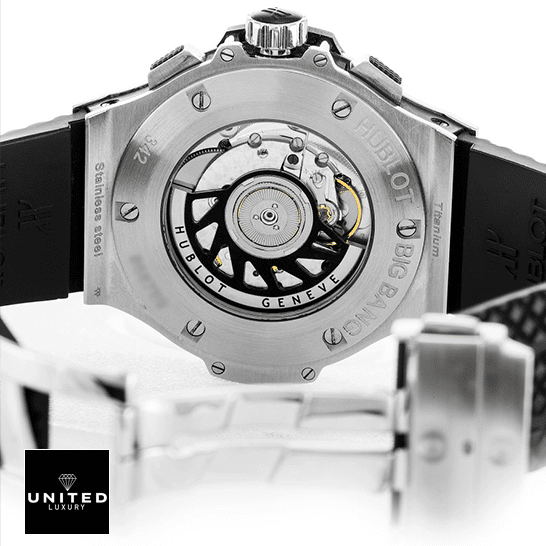 Hublot Big Bang Chronograph 342.SB.131.RX Authentic Clone 1:1 Hublot Big Bang Steel Case Black Rubber Bracelet Replica opened clasp