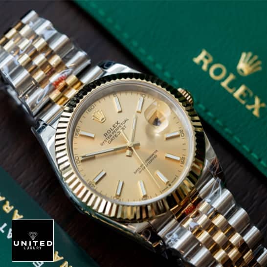 Rolex Datejust 116233 "Champagne Dial" Perfect Clone Edition rolex champagne dial 116233 replica 1 Rolex Datejust 116233 Jubilee Replica