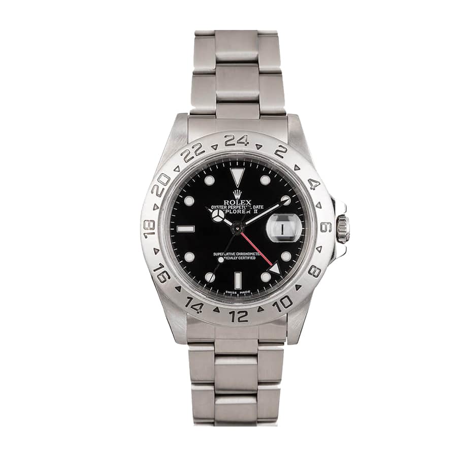 rolex-explorer-ii-vintage-unpolished-rail-spider-black-dial-16550-replica Rolex Explorer II 16570 Perfect Clone Quality - Image 1