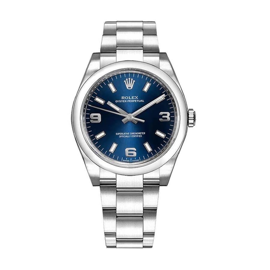 rolex-oyster-perpetual-blue-dial-steel-114200-replica Rolex Air-King 114200-0014 "Blue Dial" Premium Clone - Image 1