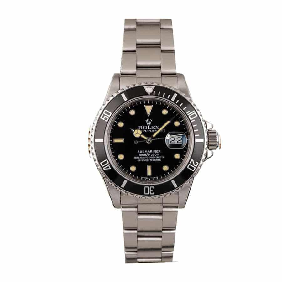 rolex-rare-submariner-black-dial-stainless-steel-date-pre-ceramic-16800-oyster-replica Rolex Submariner Date "Transitional" 16800 Near Original Replica - Image 1