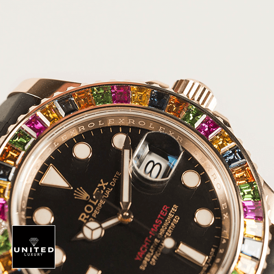 Rolex Yacht-Master Gem-Set Bezel 116695 Super Clone Quality rolex perpetual yacht master with gem set bezel 116695 replica date Rolex Yacht Master Gem Set Bezel 116695 Replica crown push button