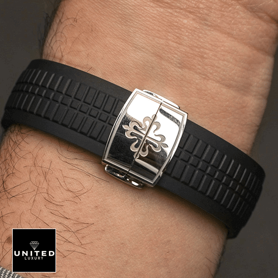 Patek Philippe Aquanaut Chronograph 5968A-001 Perfect Clone Edition patek philippe aquanaut Patek Philippe Aquanaut 5968A001 Black Rubber Bracelet Replica steel bracelet