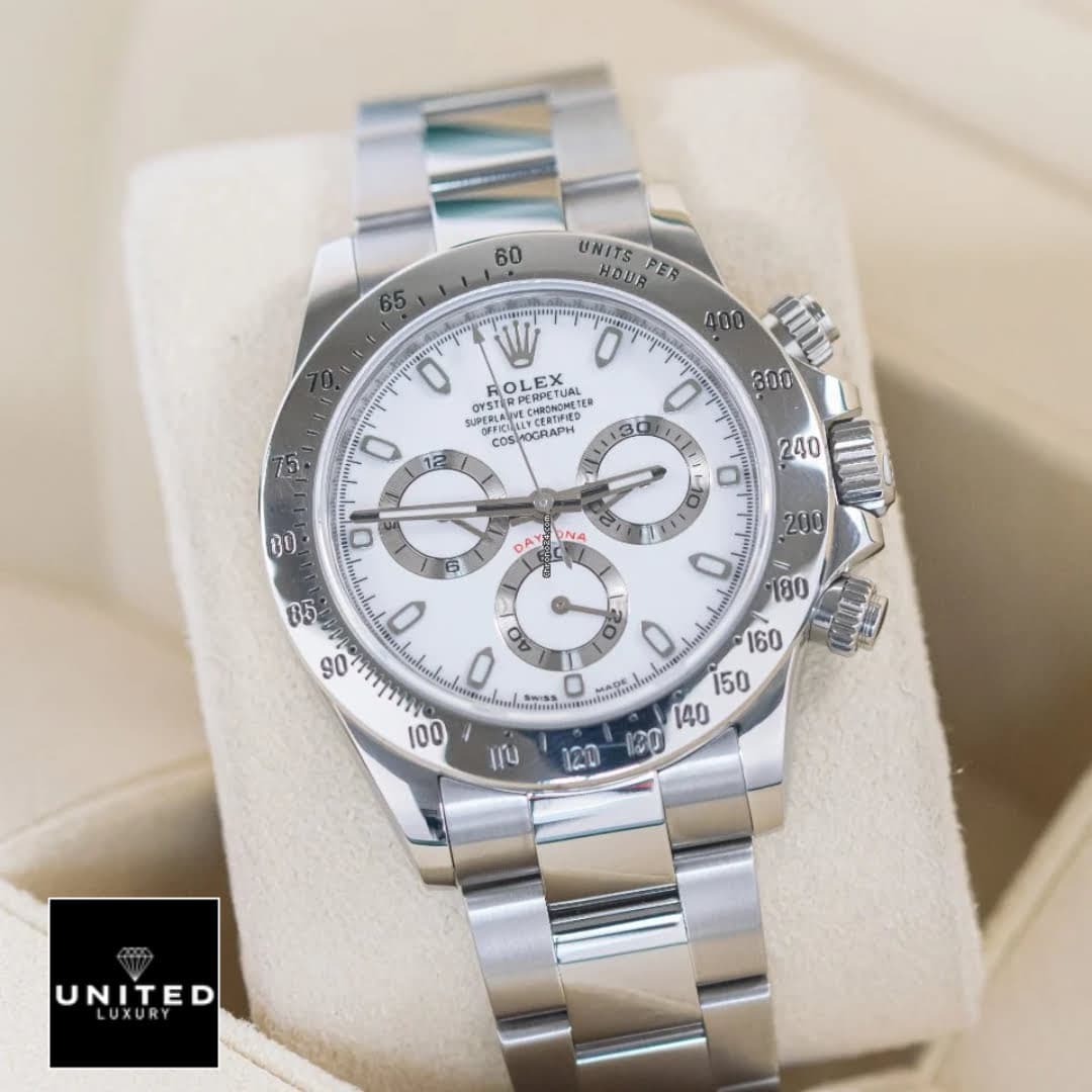 Rolex Cosmograph Daytona 116520 Pro Clone 1:1 Yeni Proje 45 Rolex Daytona White Dial 116520 S.Steel Bezel Replica