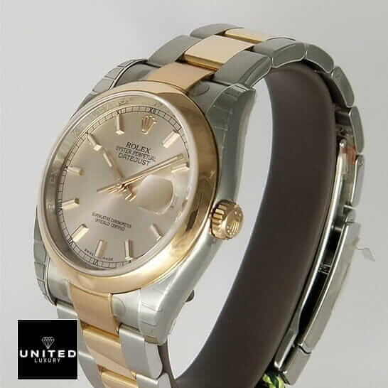 Rolex Datejust 126303 Two-Tone Premium Copy 1:1 rolex 126303 oyster replica Rolex Datejust Gold 126303 Replica side view and white background