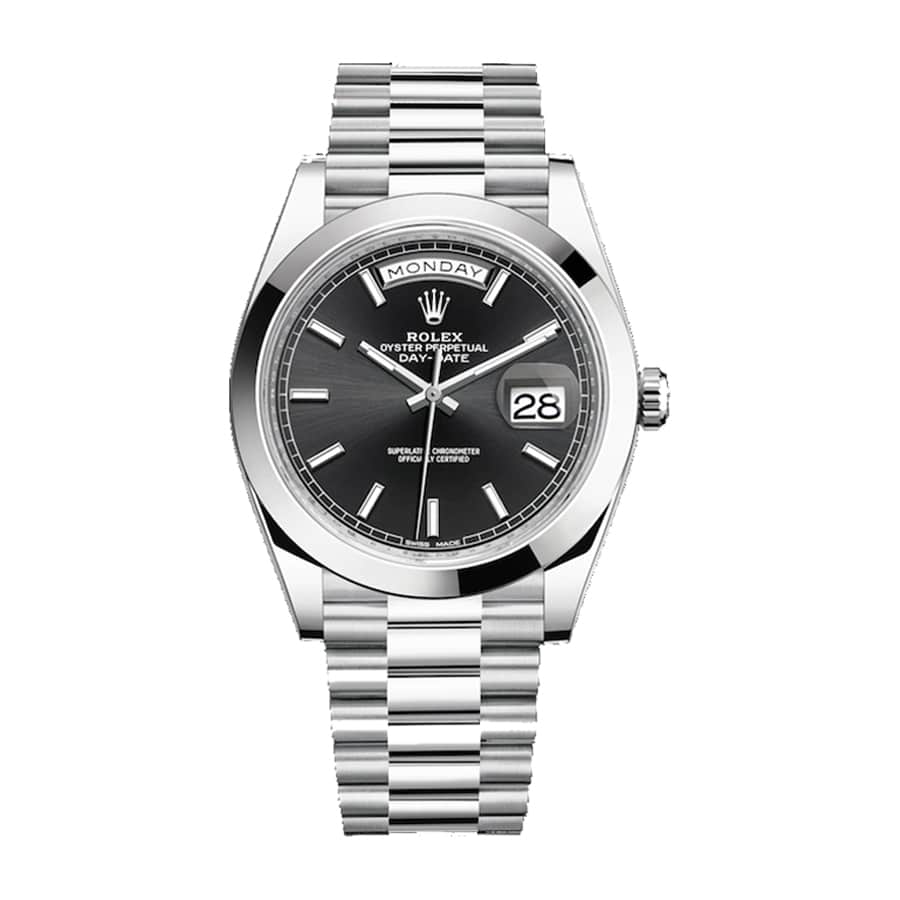 rolex-day-date-228206 Rolex Day-Date 228206 "Black Diagonal Dial" Premium Copy 1:1 - Image 1