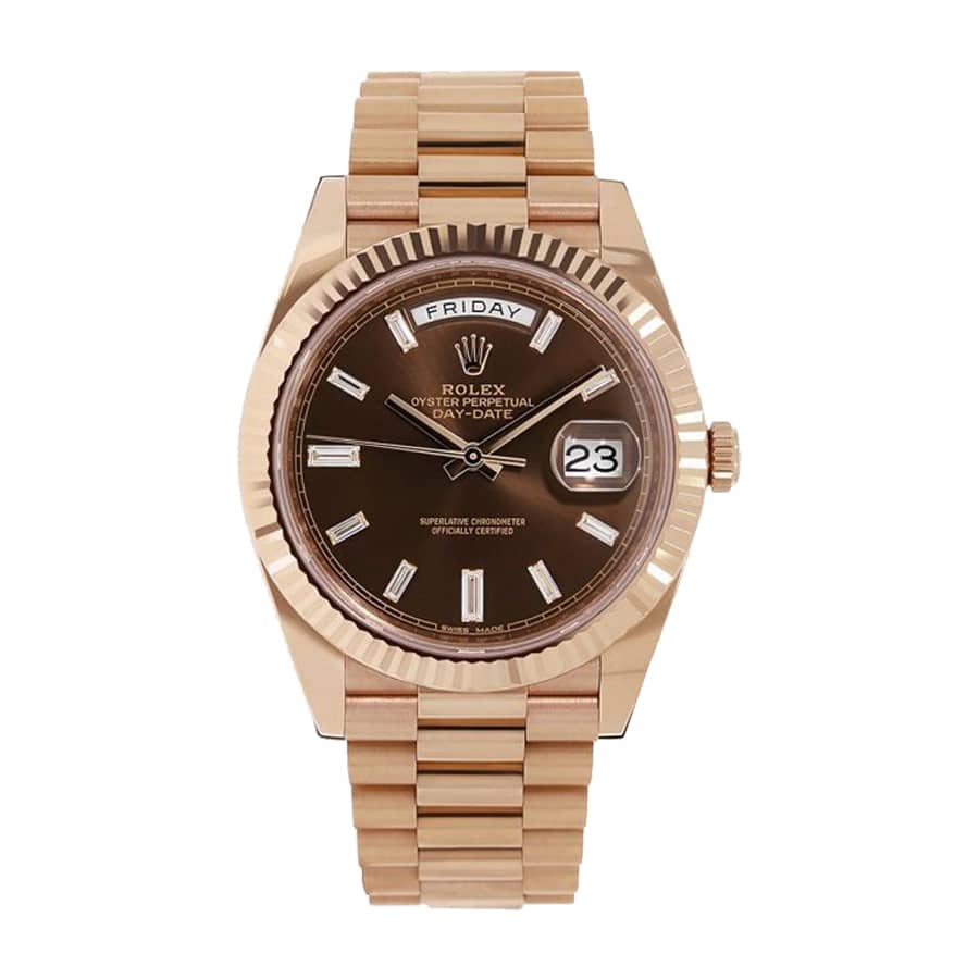rolex-day-date-40-228235-40mm-kw-rose-gold-chocolate-dial Rolex Day-Date 228235 "Chocolate Dial" Luxury Clone Quality - Image 1