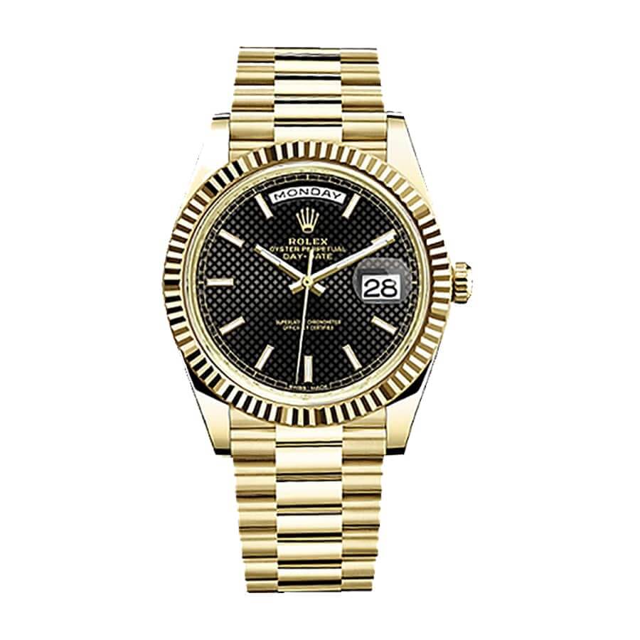 rolex-day-date-40-228238-40mm Rolex Day-Date 228398TBR "Black Dial" Replica - Image 1
