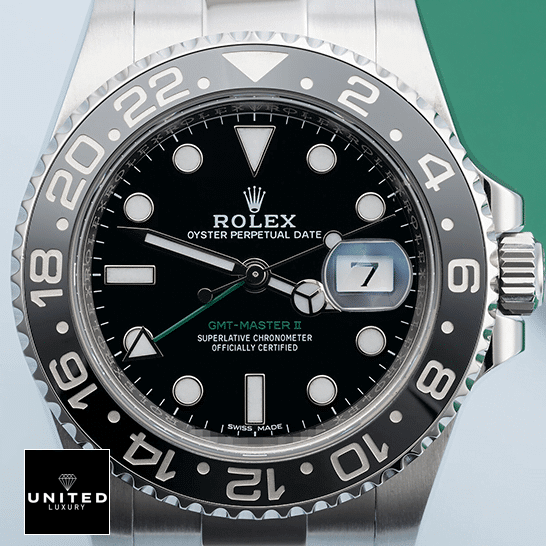 Rolex GMT-Master II 116710LN Masterpiece Replica rolex gmt master 116710LN 0001 replica front Rolex GMT Master 116710LN-0001 Stainless Steel Black Dial