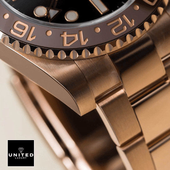 Rolex GMT-Master II 126715CHNR Perfect Clone 1:1 rolex gmt master 126715CHNR 0001 replica Rolex GMT-Master II 126715CHNR-0001 Rose Gold Oyster Bracelet Replica