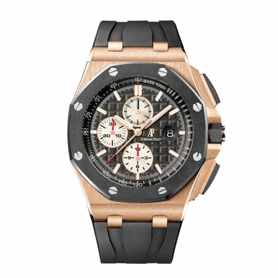 AP-Rose-Gold-Black-Replica Audemars Piguet Royal Oak Offshore 26401RO.OO.A002CA.01 Premium Duplicate - Image 1