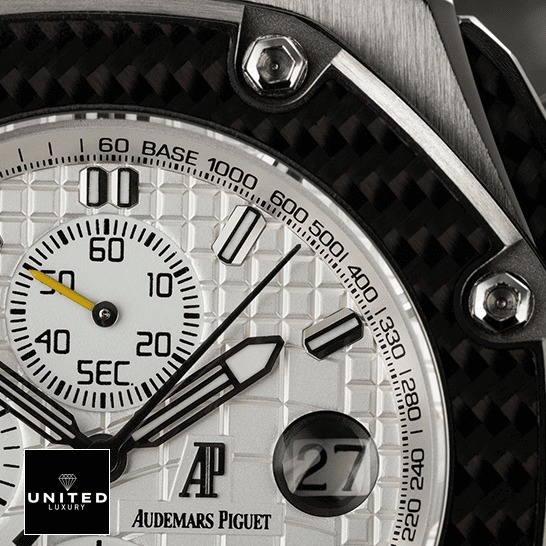 Audemars Piguet Royal Oak Offshore 26030IO.OO.D001IN.01 "White Dial" Exclusive Clone Edition audemarspiguet royaloakoffshore 26030IO.OO .D001IN.01 replica white Audemars Piguet 26030IO.OO_.D001IN.01 White Dial Replica cyclops view