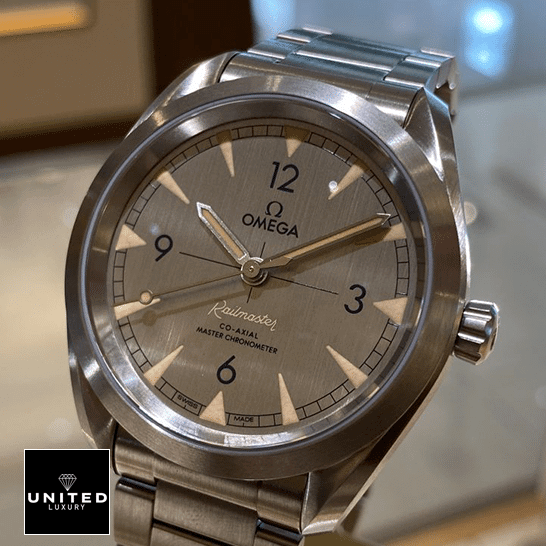 Omega Railmaster Co-Axial Master Steel 220.10.40.20.06.001 Perfect Duplicate 1:1 omega railmaster 220.10.40.20.06.001 left Omega Railmaster Steel Dial Replica 220.10.40.20.06.001