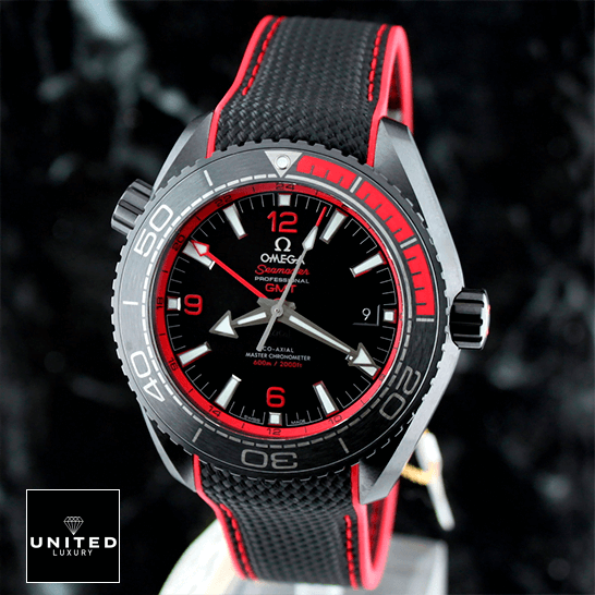 Omega Seamaster Planet Ocean Co-Axial Master Chronometer 215.92.46.22.01.003 "Deep Black" Super Clone Edition omega seamaster planet ocean ceramic 215 92 46 22 01 0 3 black Ddial front Omega Seamaster Planet Ocean Ceramic Black Dial Replica front view