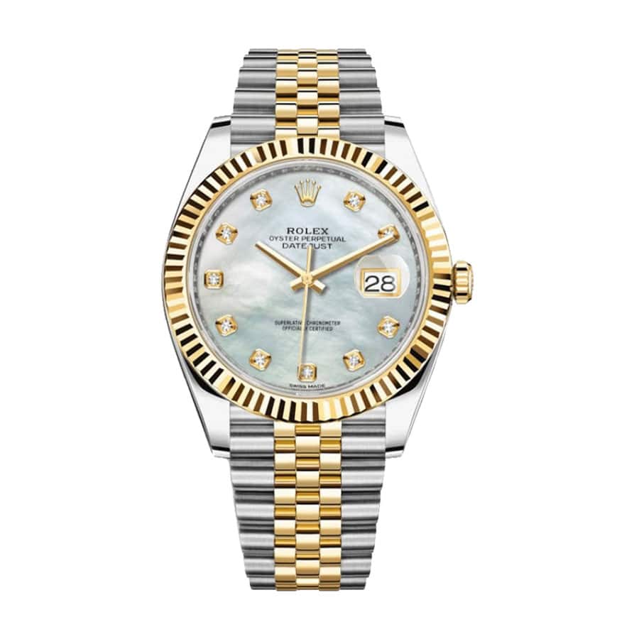 rolex-datejust-126333-yellow-gold-steel-automatic-mother-pearl-diamond-dial-jubilee-replica Rolex Datejust 126333 Mother Of Pearl Diamond Dial Ultra Fine Replica - Image 1