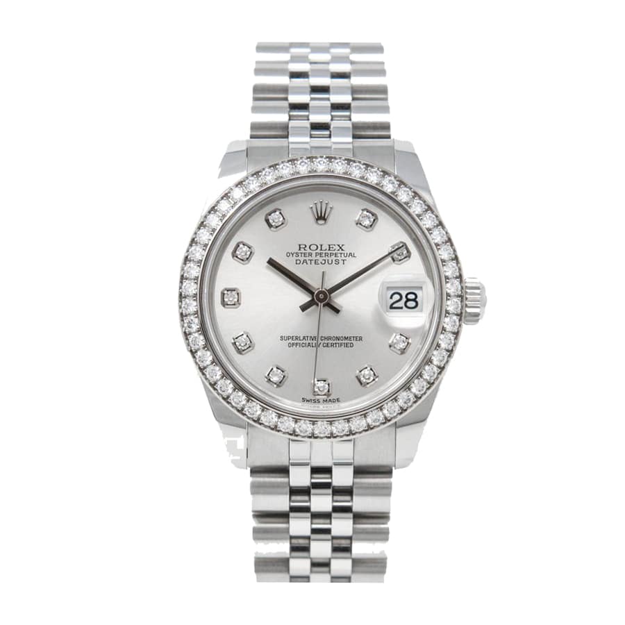 rolex-datejust-178384-white-gold-automatic-black-diamond-dial-replica Rolex Datejust 178384 "Diamond Dial" Premium Clone - Image 1
