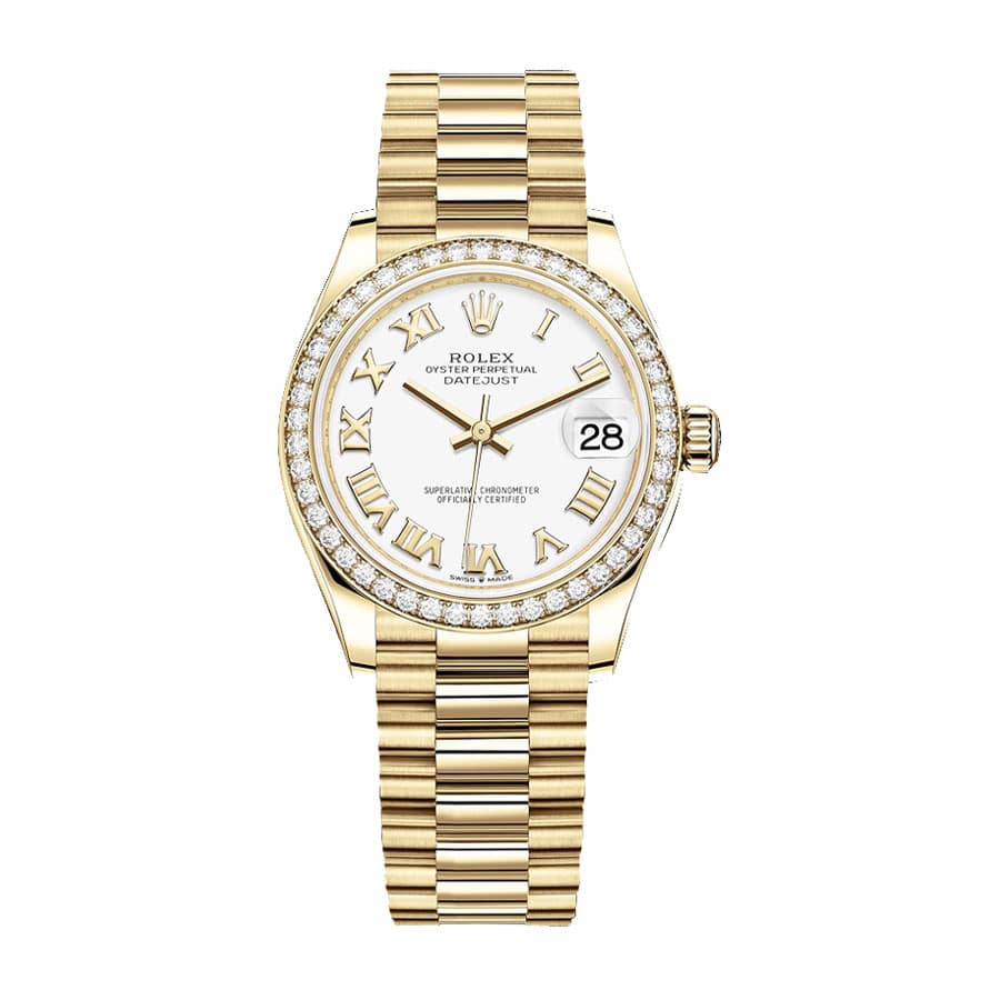 rolex-datejust-278288rbr-31mm-white-gold-automatic-diamond-dial Rolex Datejust 278288RBR Diamond Bezel Exceptional Replica 1:1 - Image 1