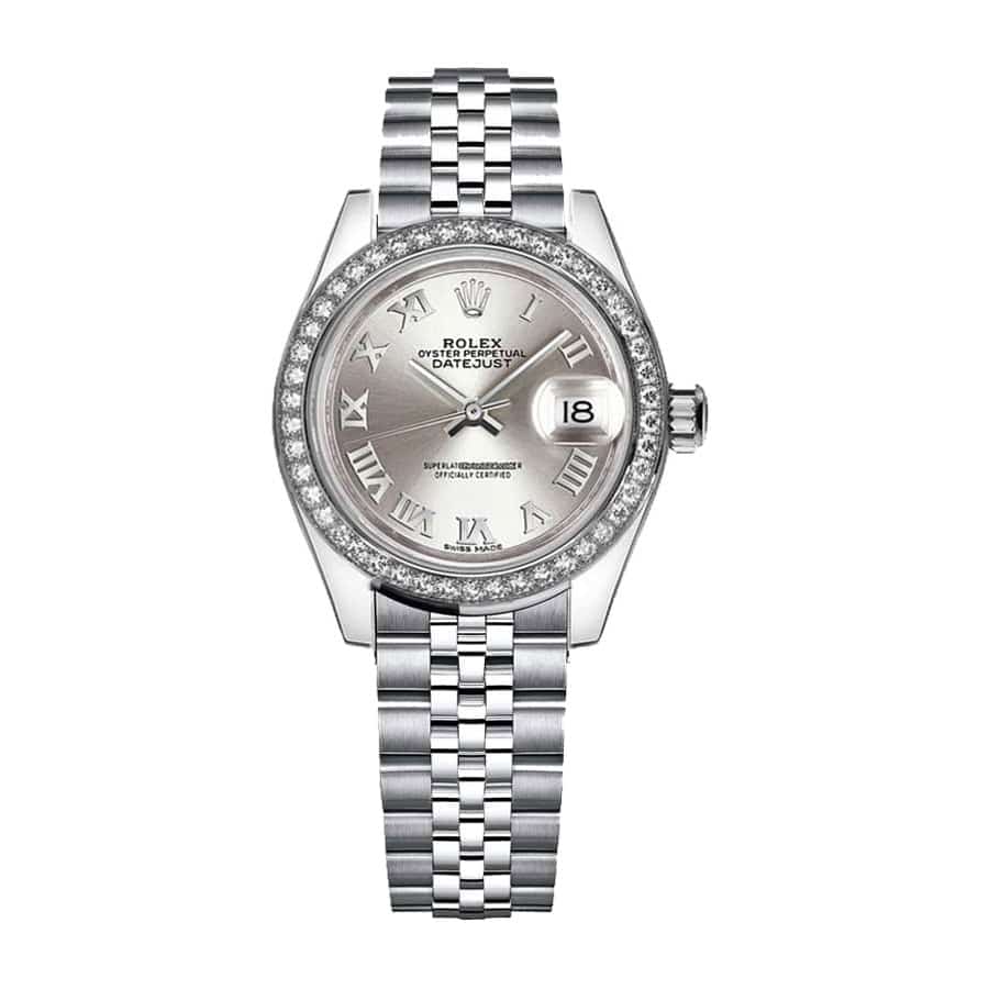 rolex-datejust-28mm-279166-platinum-automatic-grey-with-diamond-dial-jubilee-replica Rolex Datejust 279166 Platinum Diamond Dial True Replica 1:1 - Image 1