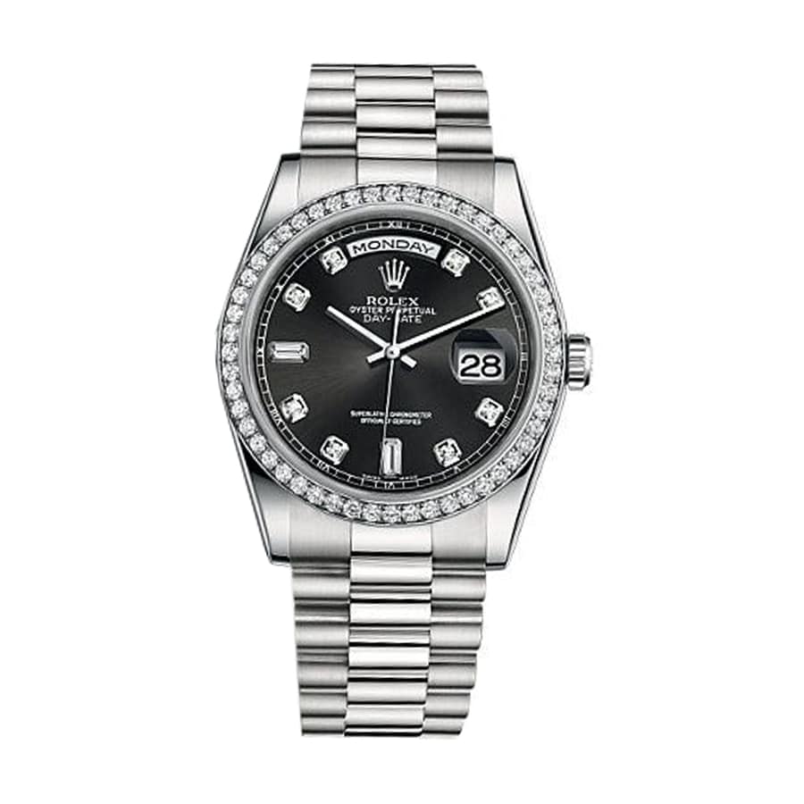 rolex-day-date-228349rbr-white-gold-diamond-automatic-diamonds-sapphire-dial-replica Rolex Day-Date White Diamond 228349RBR First-Class Clone - Image 1