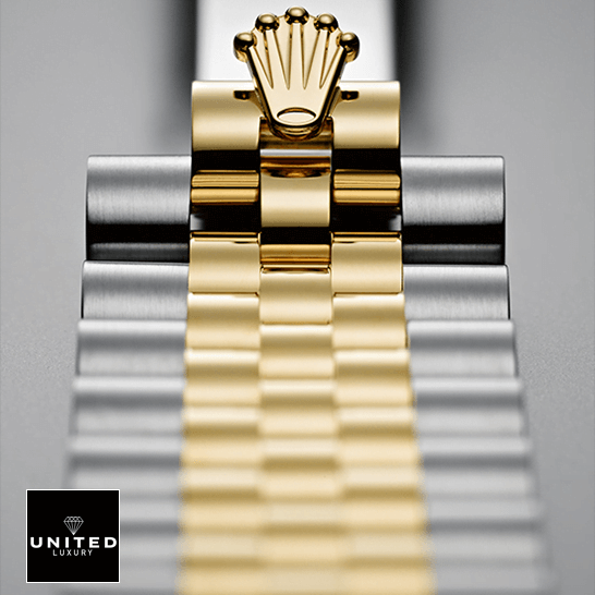 Rolex Lady-Datejust 279161 Chocolate Roman Dial Mirror Clone Quality Rolex 279161 Steel Gold Automatic Jubilee Replica bracelet on the rolex logo