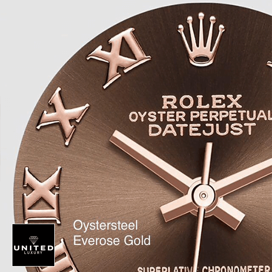 Rolex Lady-Datejust 279161 Chocolate Roman Dial Mirror Clone Quality Rolex Datejust Chocolate Roman Dial Replica white background