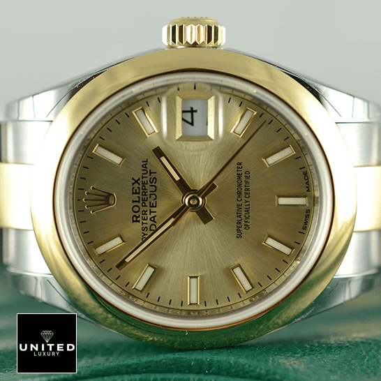 Rolex Lady-Datejust Two-Tone 279163-0002 1:1 Clone Edition Rolex Datejust 279163 Yellow Dial Replica on the rolex box