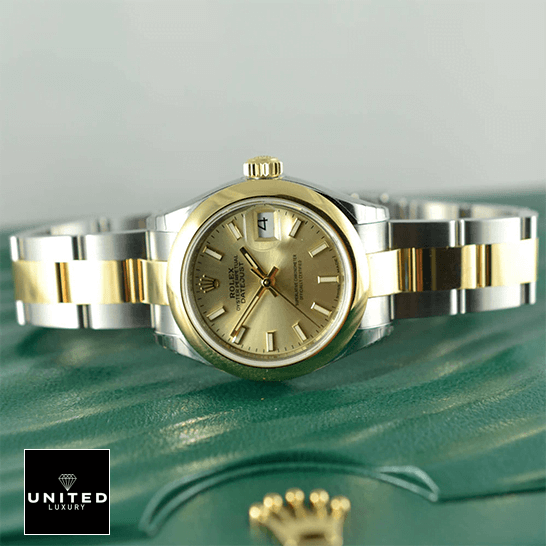 Rolex Lady-Datejust Two-Tone 279163-0002 1:1 Clone Edition Rolex 279163 Datejust Oyster Steel Yellow Gold on the rolex box