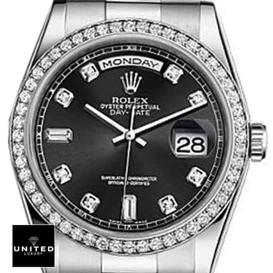 Rolex Day-Date White Diamond 228349RBR First-Class Clone Rolex Day-Date White Diamond Bezel Replica