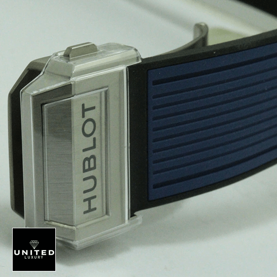Hublot Big Bang Unico "Transparent" Sapphire Case 471.NX.7112.RX Superior Copy 1:1 84.394. 5471.NL .7112.RX hublot big bang unico gMT titanium blue ceramic Hublot Big Bang 84.394.-5471.NL_.7112.RX Blue Rubber Replica steel clasp