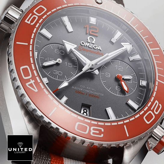 Omega Seamaster Planet Ocean 215.32.46.51.99.001 "Grey" Premium Duplicate Edition omega seamaster planet ocean 215.32.46.51.99.001 replica dial Omega Seamaster Planet Oceanm Grey Dial Orange Bezel Replica