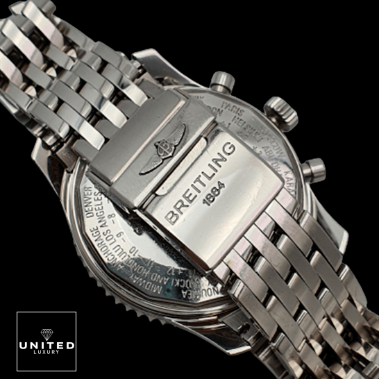 Breitling Montbrillant Datora "Triple Calendar" A2133012/B571 Exact Replica 1:1 breitling montbrillant datora black dial A2133012 B571 back breitling_montbrillant_datora_black_dial_A2133012_B571_back