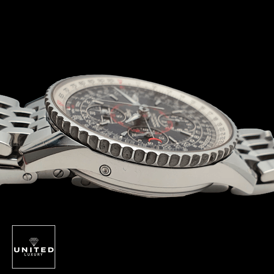 Breitling Montbrillant Datora "Triple Calendar" A2133012/B571 Exact Replica 1:1 breitling montbrillant datora black dial A2133012 B571 left side breitling_montbrillant_datora_black_dial_A2133012_B571_left_side