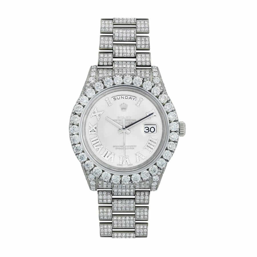 rolex-day-date-2-ii-president-white-gold-diamond-218239-white-dial-replica-1 Rolex Day-Date II Diamond-Set Timepiece 218239 True Clone 1:1 - Image 1