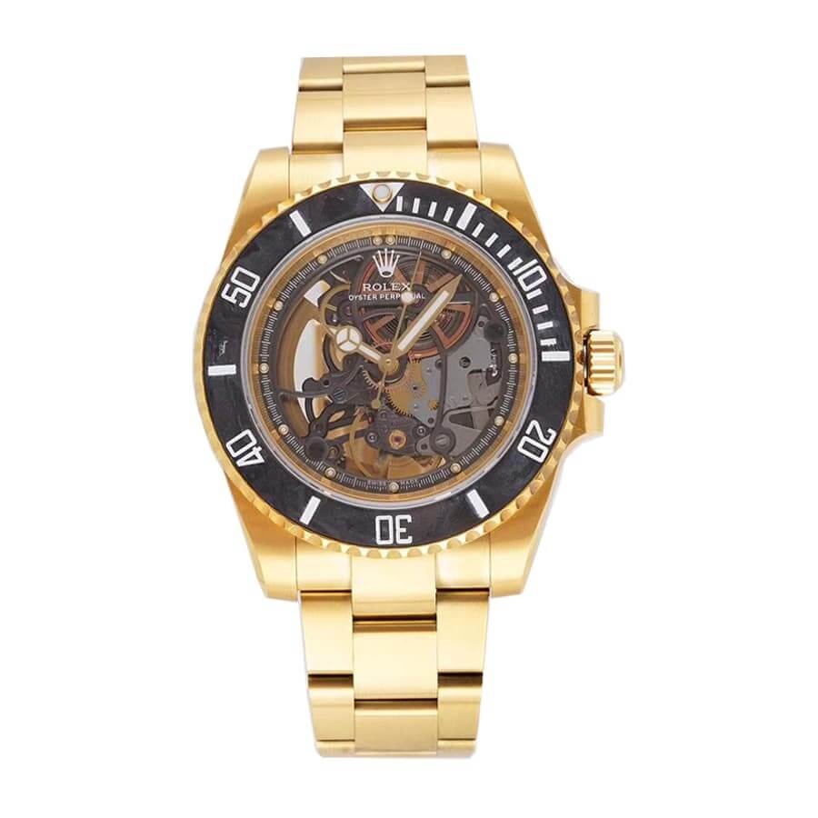 rolex-oyster-perpetual-skeleton-dial-steel-gold-114200-replica Rolex Submariner 114200 "Skeleton" Top Grade Clone 1:1 - Image 1