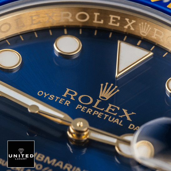 Rolex Submariner Date "Bluesy" 326934-0003 Precision Replica Edition Rolex Submariner 116618LB Replica close up view