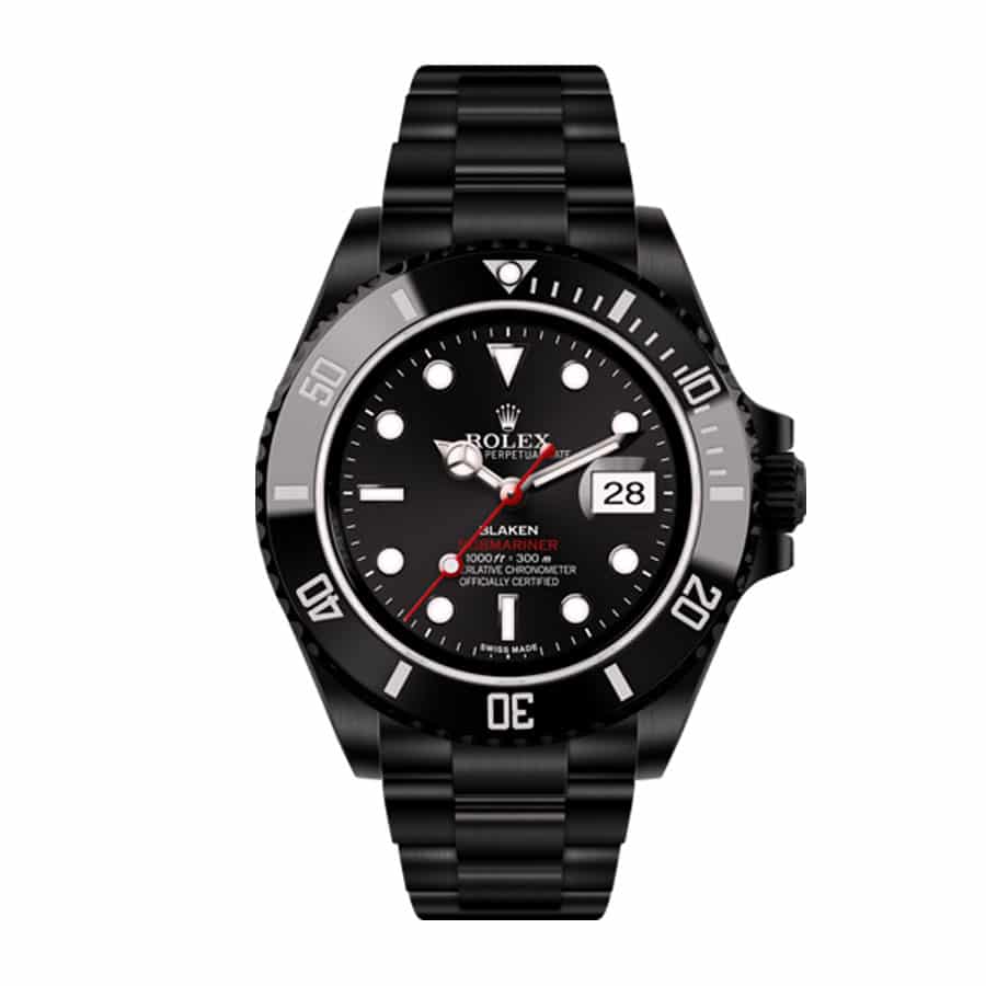 rolex-blaken-submariner-date-singel-red-black-dial-116610n-replica Rolex Submariner Date 116610N "Blaken" Superior Replica - Image 1