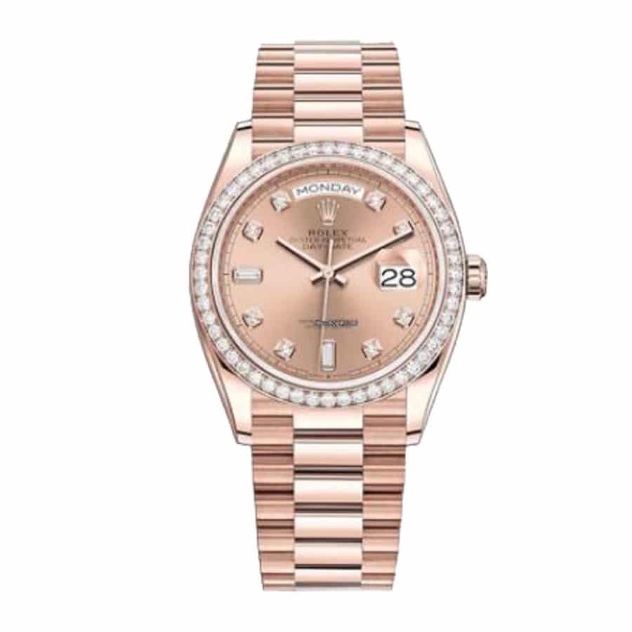 rolex-day-date-36-rose-diamond-dial-automatic-everose-gold-president-128345pdp-replica Rolex Day-Date 128345PDP "Pink Diamond" Super Clone Exceptional Replica 1:1 - Image 1