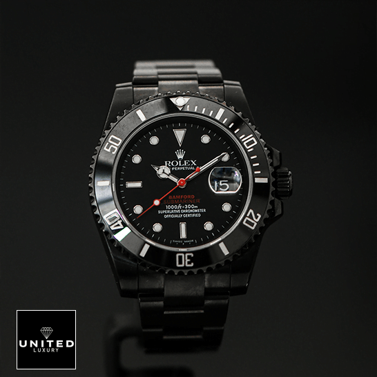 Rolex Submariner Date 116610N "Blaken" Superior Replica Rolex Blaken Submariner Bamford Replica black backgraund