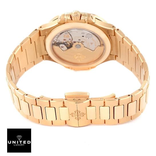 Patek Philippe Nautilus 7122/1R-001 "Rose Gold Diamond" Superior Copy 1:1 asdwq Patek nautilus 7122/1R-001 replica clasp and case white backgorund
