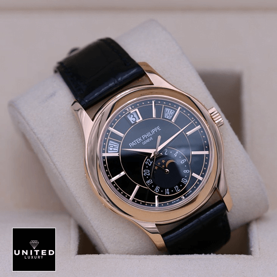 Patek Philippe Annual Calendar 5205R-010 "Black Dial" Masterpiece Clone patek philippe complications automatic black dial 5205R 010 right patek_philippe_complications_automatic_black_dial_5205R-010_right