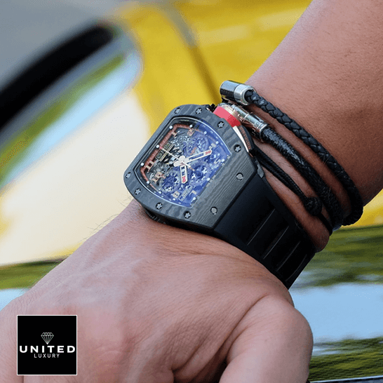 Richard Mille RM 011 "F1 Chronograph" Premium Replica 1:1 Richard Mille RM011 Romain Lotus f1 Replica on the man wrist
