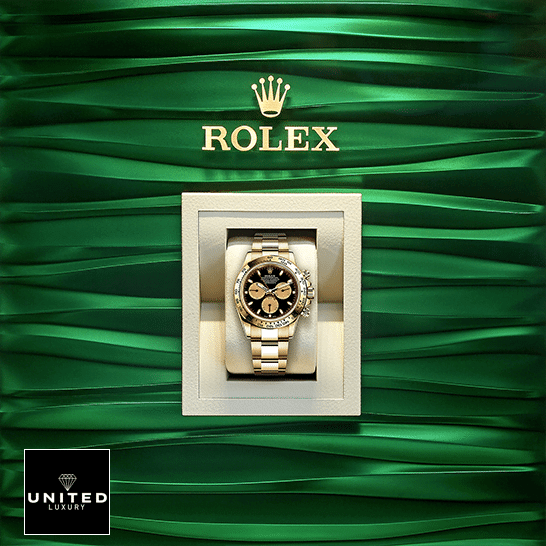 Rolex Cosmograph Daytona 116500LN "Black Dial" First-Class Replica rolex cosmograph daytona oyster yellow gold black dial 007540 replica box unitedluxurynet 1 Rolex Cosmograph Daytona 116508-0009 Replica in the Rolex Box & Green Background