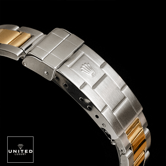 Rolex Submariner Date 126613LN "Two-Tone Black Dial" Deluxe Copy Quality Rolex Two Tone 16803 Oyster Dial Replica rolex logo on the buckle