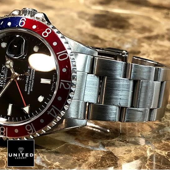 Rolex GMT-Master II 16710 "Pepsi" Premium Duplicate rolex 16710 replica3A1S Rolex Submariner GMT-Master II 16710 Two Tone Bezel Stainless Steel Oyster Bracelet Replica
