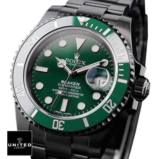 Rolex Submariner Blaken 116611N "Green Dial" Ultra Precision Replica rolex blaken submariner green 166611n4 Rolex Blaken Submariner Green 166611n4 white backround green dial