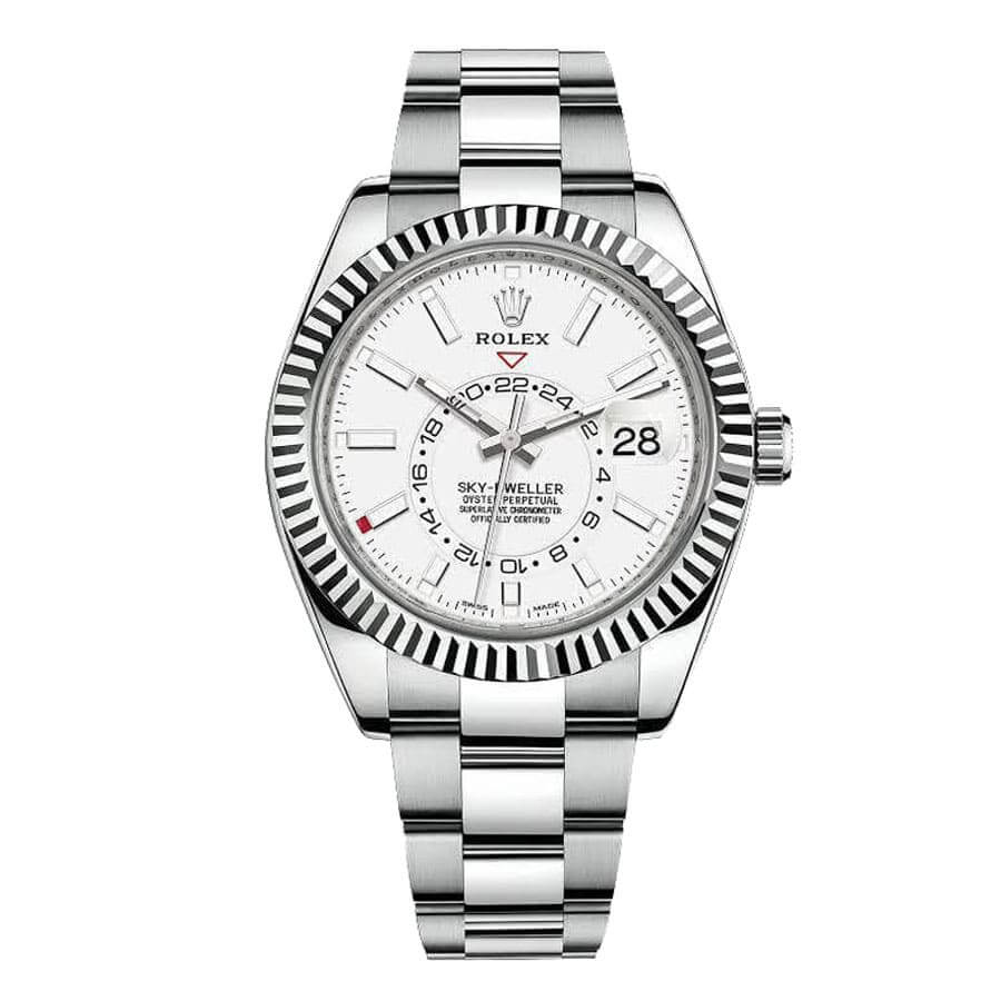 rolex-sky-dweller-white-dial-326934-oyster-replica1 Rolex Sky-Dweller 326934 "White Dial" 1:1 Master Replica - Image 1