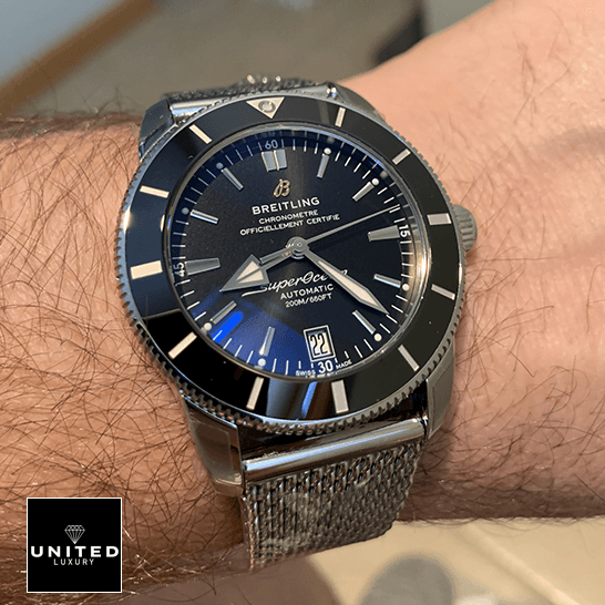 Breitling Superocean Heritage II B20 AB2020121B1A1 "Black Dial" Supreme Clone Quality breitling superocean heritage AB2010121B1A1 replica wrist Breitling Superocean Heritage AB2010121B1A1 Black Dial Replica on the man wrist
