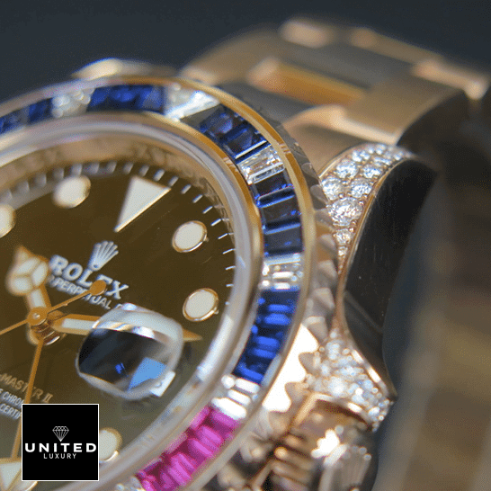 Rolex GMT-Master II 126755SARU "Diamond Bezel" True to Original Copy Rolex GMT-Master II 126755SARU Gem-Set Bezel Replica