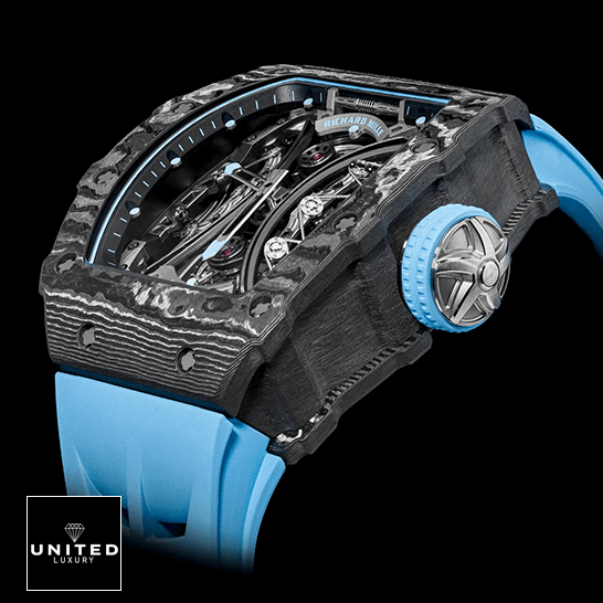 Richard Mille RM 53-01 "Pablo Mac Donough" Super Clone Edition richard mille tourbillon pablo mac donough Richard Mille Tourbillion Pablo Mac Donough Carbon Blue Rubber Bracelet Replica