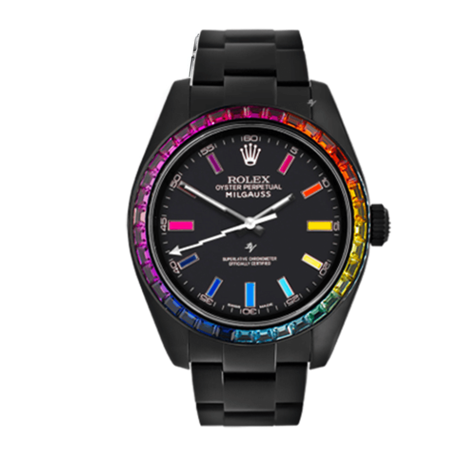 rolex-milgauss-sapphire-replica-1 Rolex Milgauss 116400GV "Sapphire Bezel" First-Class Clone - Image 1